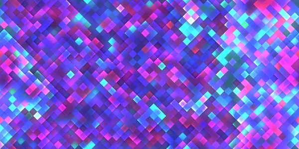 Violeta roxa Lilás sem costura brilhante fundo quadrado. Mosaico colorido grade luzes textura. Projeto gráfico geométrico moderno bonito . — Fotografia de Stock
