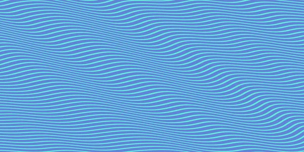 Fondo de ondas hipnóticas sin costura azul. Elegante textura de ondulaciones coloridas. Fondo moderno dinámico . — Foto de Stock