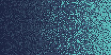 Koyu mavi sarhoş degrade arka plan. Mozaik piksel sanat doku. Yatay piksel degrade zemin.