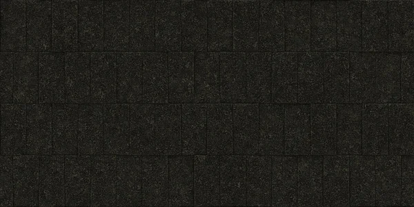 Zwarte naadloze steen blokkeren muur textuur. Gebouw Facade achtergrond. Buiten het platform decoratieve huis gerichte. — Stockfoto