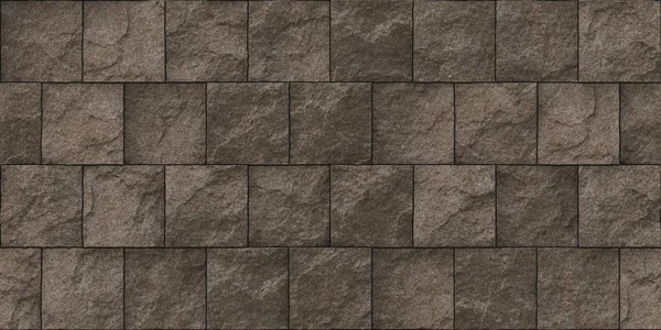 Brązowy kamień bezszwowe blok Wall Texture. Tło fasady budynku. Zamowilem ozdobny dom od strony. — Zdjęcie stockowe