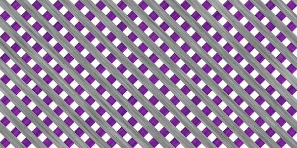 Grauen violetten nahtlosen Holz Gitter Hintergrund. diagonale Holzplanken Zaunpaneel Textur. dekorative Außenkulisse. — Stockfoto