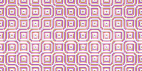 Rose Seamless Truchet Tilling Background. Conexões Geométricas Mosaico Textura. Círculos de telha Labirinto de fundo . — Fotografia de Stock