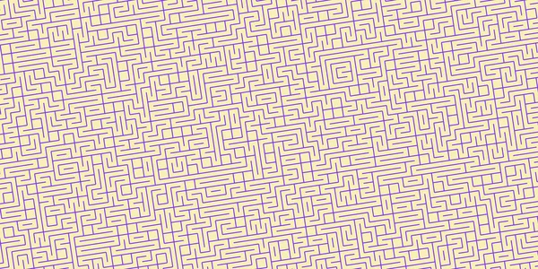 Luz amarelo violeta sem costura esboço labirinto fundo. Maze Path Puzzle Concept (em inglês). Dificuldade Lógica Mente Criatividade Abstração . — Fotografia de Stock