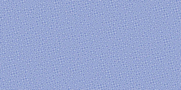 Indigo Seamless Outline Labyrinth Background. Maze Path Puzzle Concept. Difficulty Logical Mind Creativity Abstraction. — Stock Photo, Image