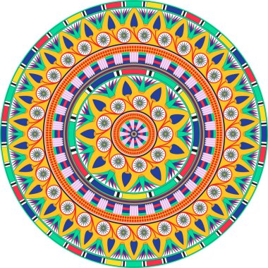 Renkli Mısır Çember Süslemesi. Ulusal Kültür Dekoratif Çember Sanatı.
