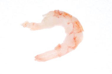 İzole edilmiş haşlanmış karides eti. Karides, deniz ürünleri..