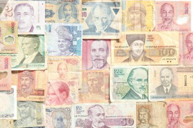 Nakit dolgu. Finansal zemin zenginliği. Kazanç modeli. Para banknotları dokusu.