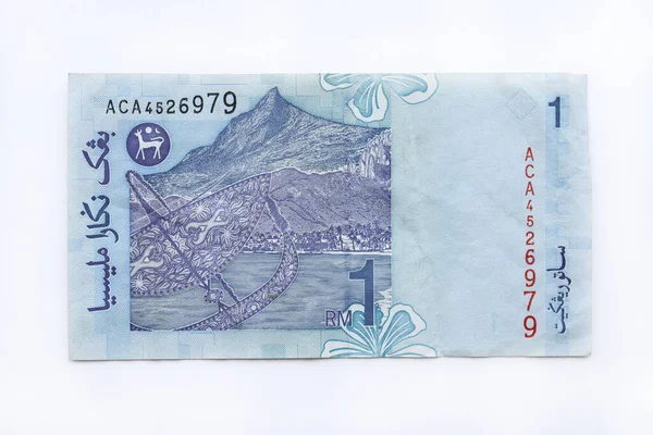 Bank Negara Malaysia Satu Ringgit Vereinzelte Banknote — Stockfoto