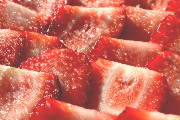 껍질에 설탕을 넣는다 성분이 들어간 딸기에요 비타민 열매의 — 스톡 사진