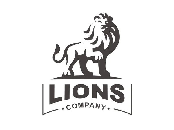 Aslan logo - vektör çizim, amblem tasarımı