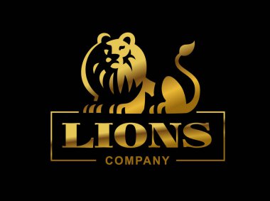Lion logo - vector illustration, emblem design clipart