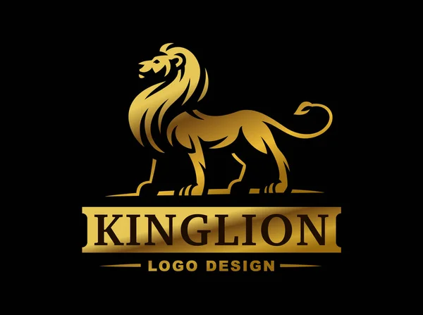 Logo leone - illustrazione vettoriale, emblema di design — Vettoriale Stock