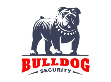 Bulldog logosu - vektör çizim, amblemi