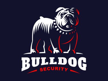 Bulldog logosu - vektör çizim, amblemi