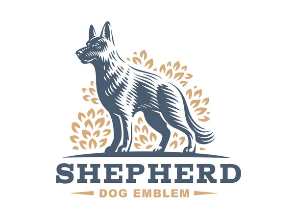 Schäferhund-Logo - Vektorillustration — Stockvektor