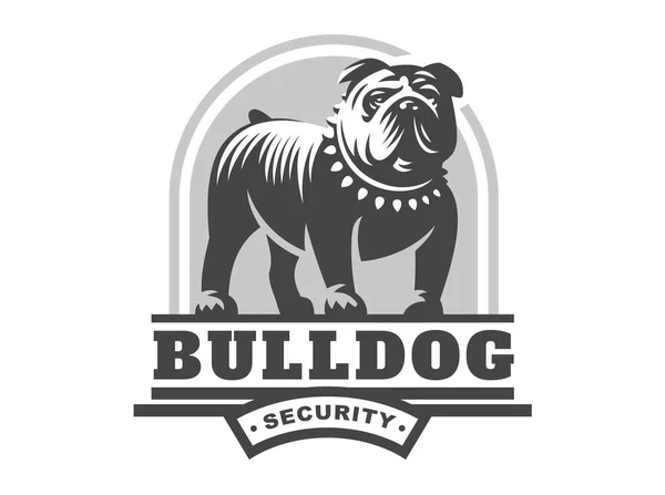 Logotipo del bulldog - ilustración vectorial, emblema — Vector de stock