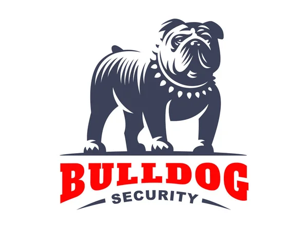 Logotipo del bulldog - ilustración vectorial, emblema — Vector de stock