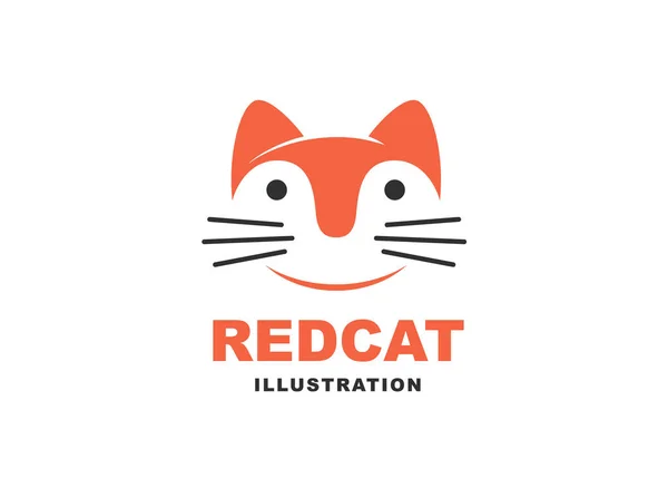 Logotipo do gato - ilustração vetorial, emblema sobre fundo branco —  Vetores de Stock