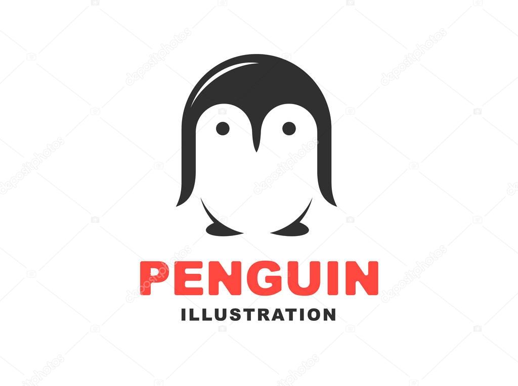 Penguin logo - vector illustration, emblem design on white background