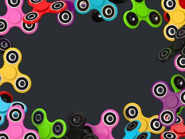 Fidget finger spinner stress, anxiety relief toy clipart