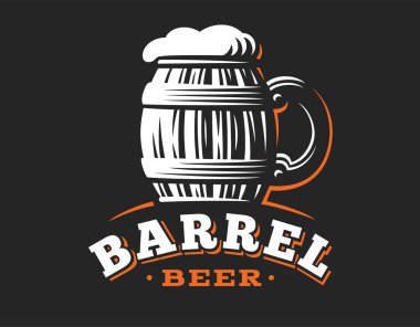 Kupa bira logo vektör çizim, amblem bira tasarım