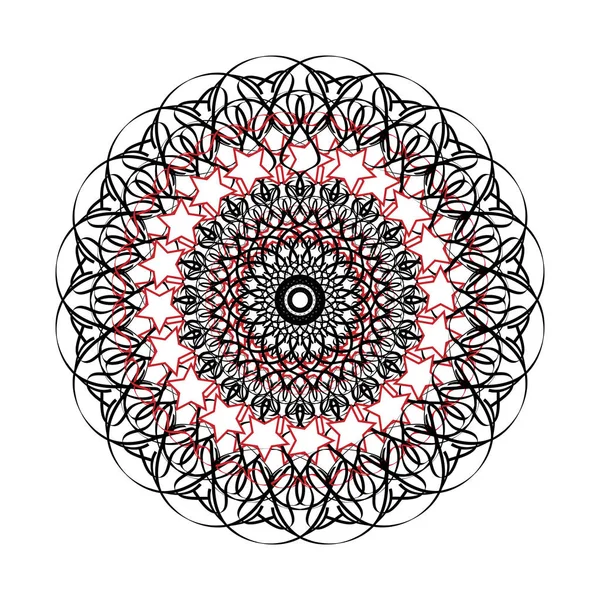 Ornament Farbkarte mit Mandala — Stockvektor