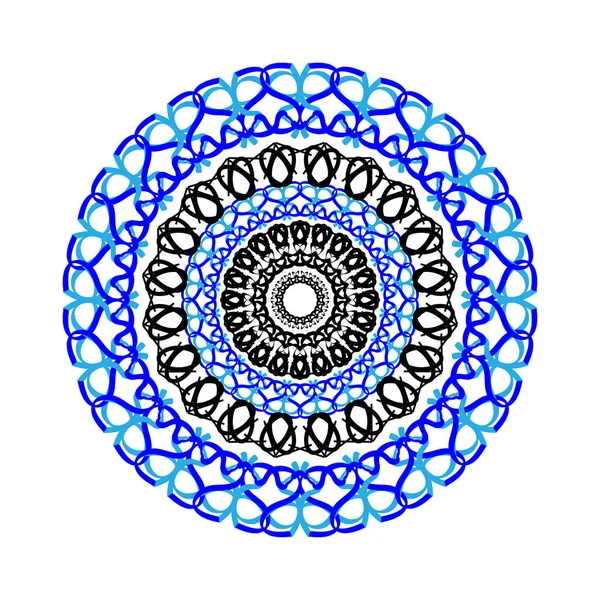Carte de couleur d'ornement avec mandala — Image vectorielle