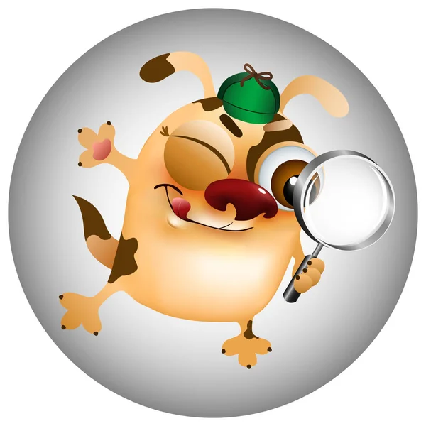 öğeleri bir büyüteç ile arıyorsunuz karikatür köpek