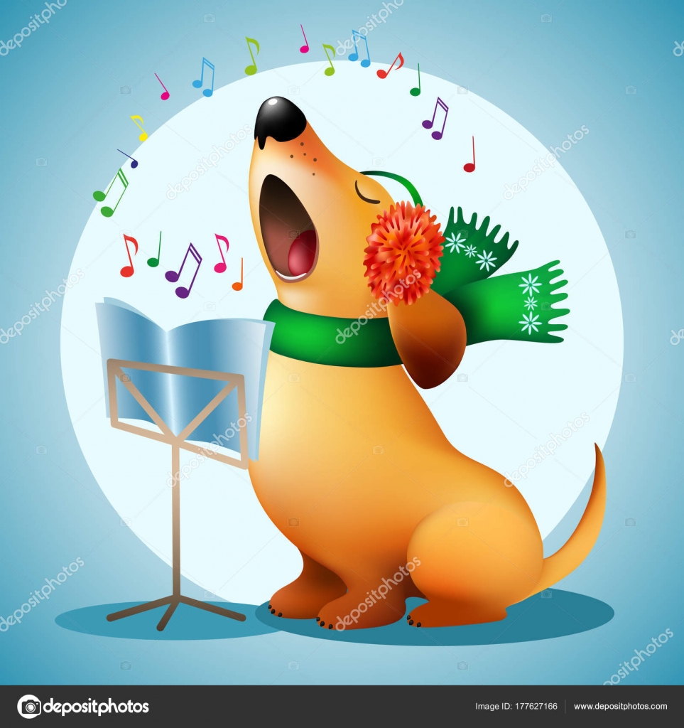 Cartoon Funny Dog Singing Christmas Song Scarf Fur Earmuffs Stock Vector Image by ©laduhis72 #177627166 Cartoon Funny Dog Singing Christmas Song Scarf Fur Earmuffs Stock Vector Image by ©laduhis72 #177627166