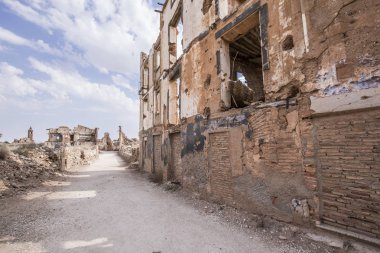 Belchite'nın şehir, Zaragoza, İspanya