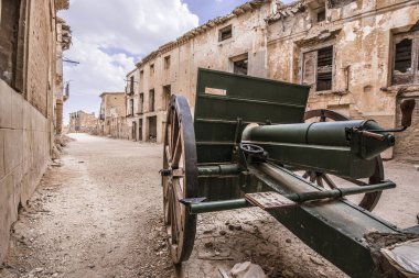 Belchite'nın şehir, Zaragoza, İspanya
