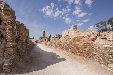 Belchite'nın şehir, Zaragoza, İspanya
