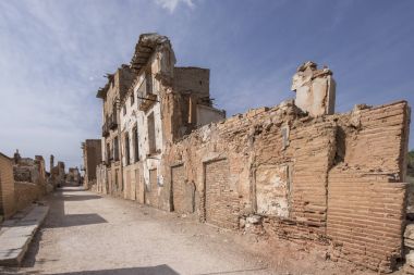 Belchite'nın şehir, Zaragoza, İspanya