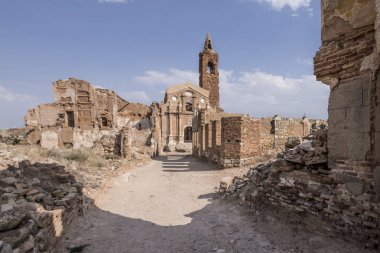 Belchite'nın şehir, Zaragoza, İspanya