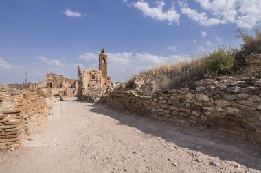 Belchite'nın şehir, Zaragoza, İspanya