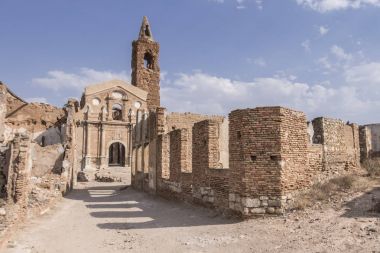 Belchite'nın şehir, Zaragoza, İspanya