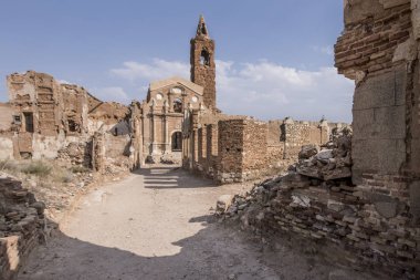 Belchite'nın şehir, Zaragoza, İspanya