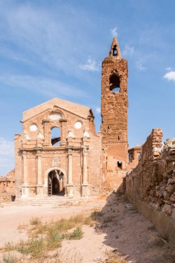 Belchite'nın şehir, Zaragoza, İspanya