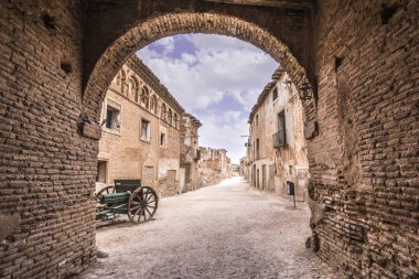 Belchite'nın şehir, Zaragoza, İspanya