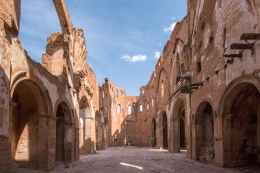 Belchite'nın şehir, Zaragoza, İspanya