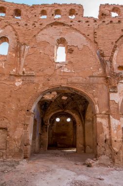 Belchite'nın şehir, Zaragoza, İspanya