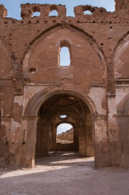 Belchite'nın şehir, Zaragoza, İspanya