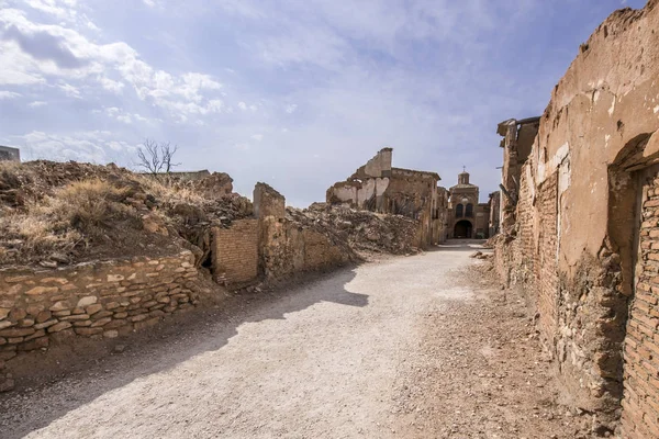 Belchite'nın şehir, Zaragoza, İspanya