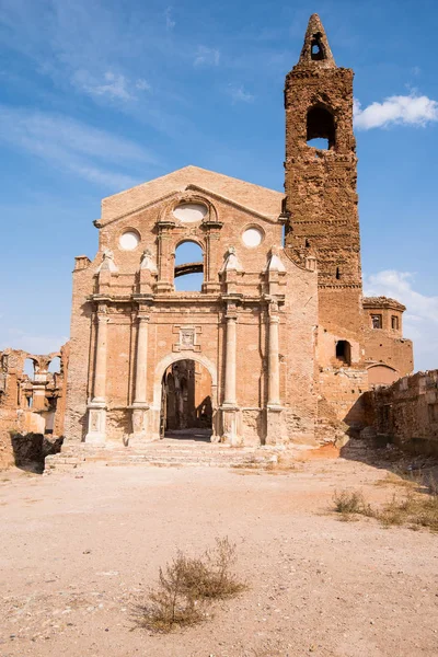 Belchite'nın şehir, Zaragoza, İspanya — Stok fotoğraf