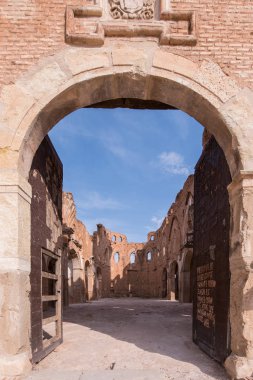 Belchite'nın şehir, Zaragoza, İspanya