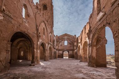 Belchite'nın şehir, Zaragoza, İspanya