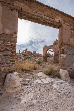 Belchite'nın şehir, Zaragoza, İspanya