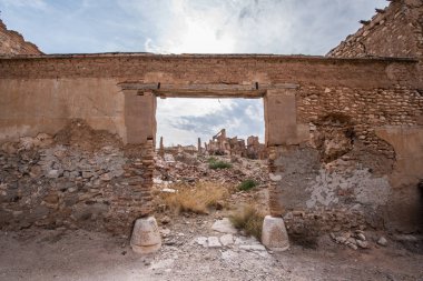 Belchite'nın şehir, Zaragoza, İspanya