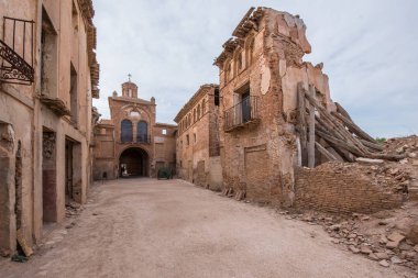 Belchite'nın şehir, Zaragoza, İspanya